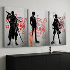 Tableau One Piece triptyque avec Luffy Zoro et Sanji