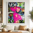 Tableau Panthère Rose Vogue Pop Art coloré