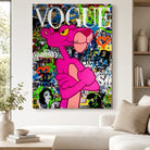 Tableau Panthère Rose Vogue Street Art