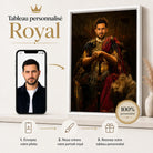 Tableau Personnalisé Empereur Romain – portrait royal créé à partir de votre photo