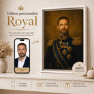 Tableau Personnalisé Général Impérial avec cadre flottant blanc