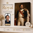 Tableau Personnalisé Napoléon Impérial – portrait royal créé à partir de votre photo