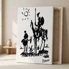 Tableau Picasso Don Quichotte noir et blanc