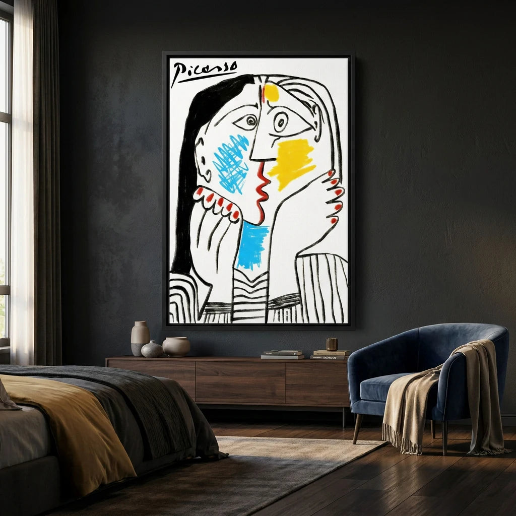 Tableau Picasso amour coloré