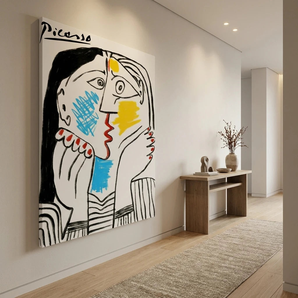 Tableau Picasso couple cubiste