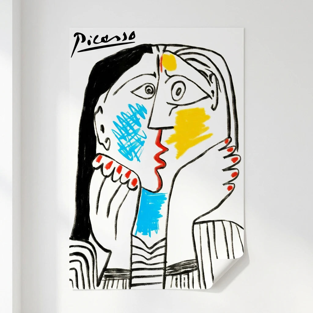 Tableau Picasso visage amoureux