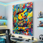 Tableau Pikachu urbain pour chambre gaming