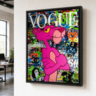 Tableau Pink Panther Vogue décoration murale