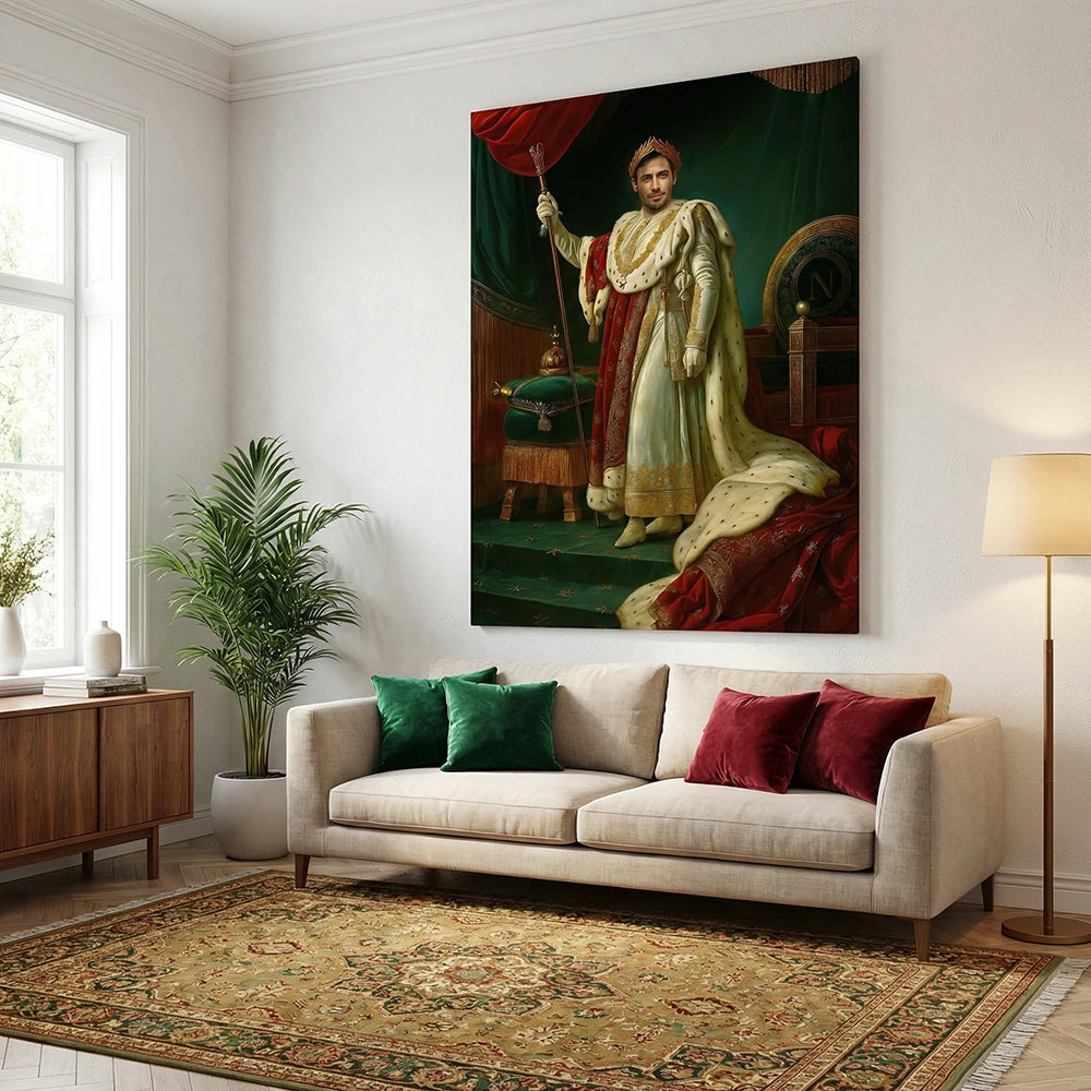 Tableau Portrait Historique L’Empereur personnalisé à partir d’une photo