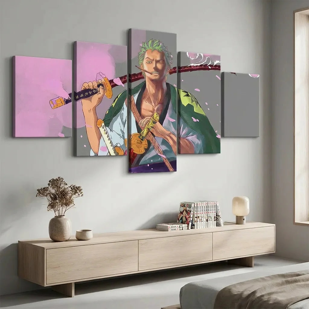 Tableau Roronoa Zoro style manga japonais