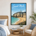 Tableau Saint-Malo avec caisse américaine noire