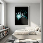 Tableau Sangoku avec lumière turquoise et ambiance sombre