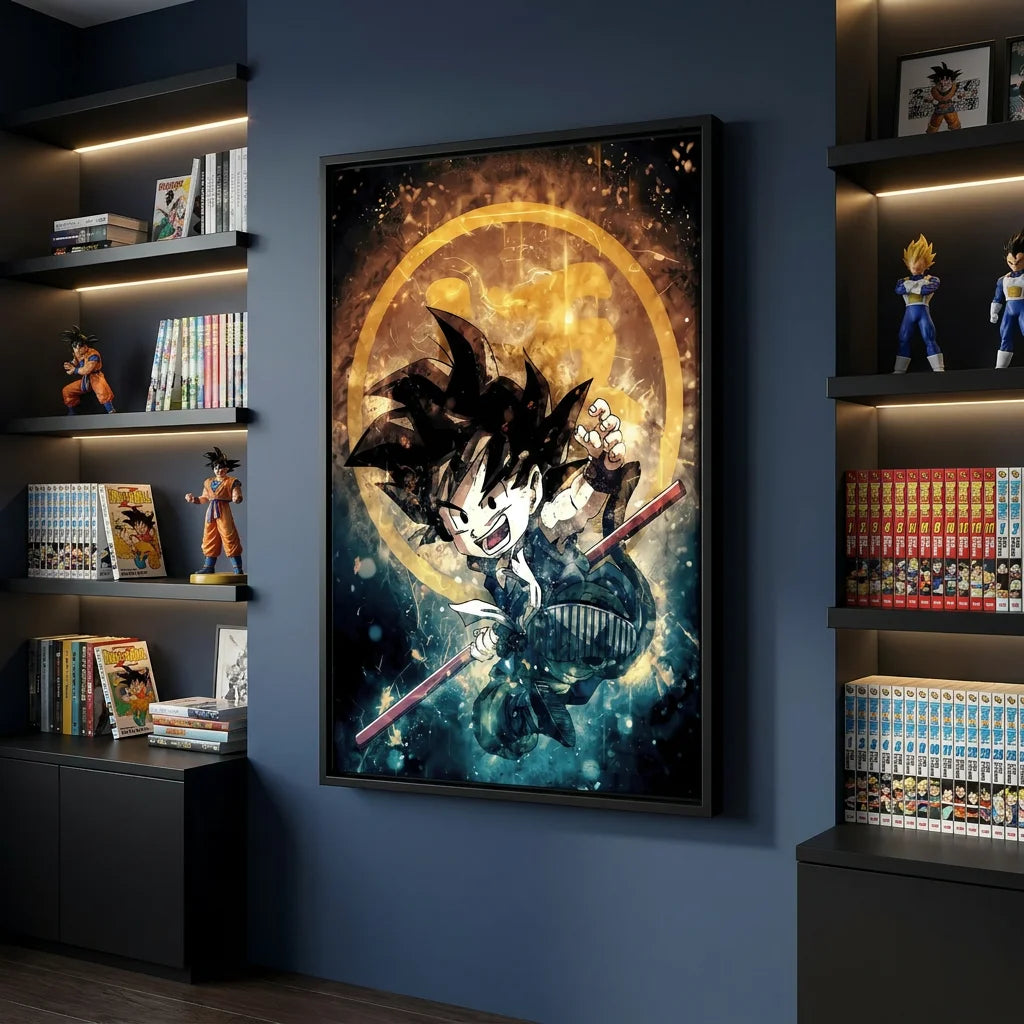 Tableau Sangoku enfant style manga aventure