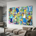 Tableau Simpson style street art mode et pop culture