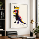 Tableau Street Art Basquiat Dinosaur Crown