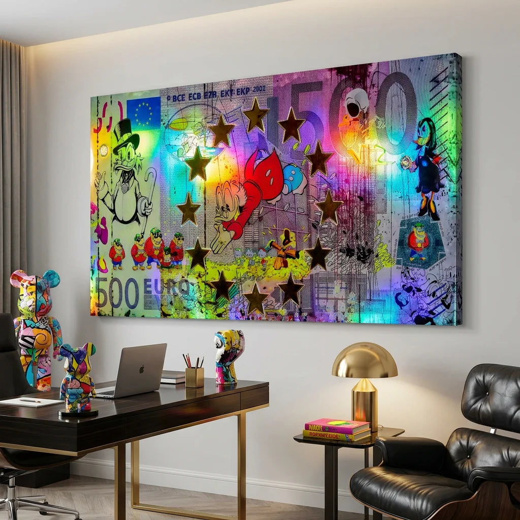 Tableau Street Art Disney Cartoon 500€ décoration pop art