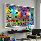 Tableau Street Art Disney Cartoon 500€ style urbain coloré