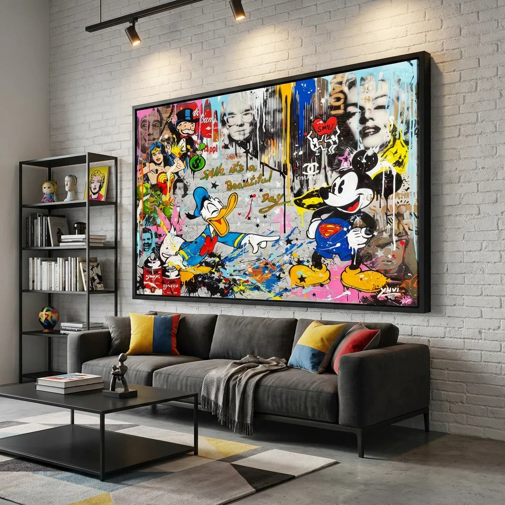 Tableau Street Art Donald Graf décoration urbaine