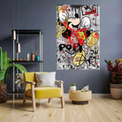 Tableau Street Art Mickey Pop coloré pour décoration murale moderne