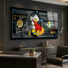 Tableau Street Art Picsou Dollars décoration pop art