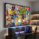 Tableau Street Art Pop Culture 2 style graffiti coloré