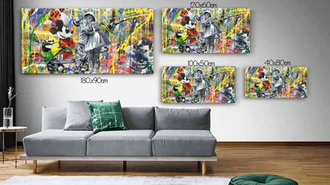 Tableau Street Art The boy’s kiss