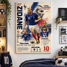 Tableau Zidane numéro 10 dans une chambre ado passionné de football
