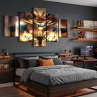 Tableau anime Naruto grand format orange et brun