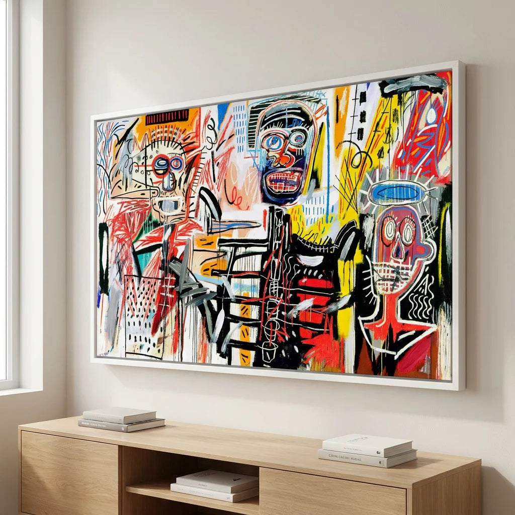 Tableau art brut Basquiat pour décoration moderne