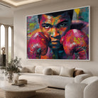 Tableau boxing legend pop art coloré