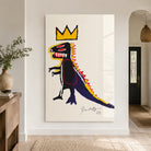 Tableau dinosaure Basquiat style graffiti