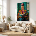 Tableau femme mexicaine lisant un livre