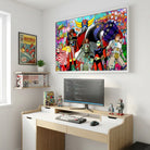 Tableau geek Goldorak et les Amis pour déco murale moderne