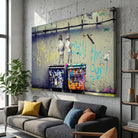 Tableau graffiti Life is Short ambiance art urbain