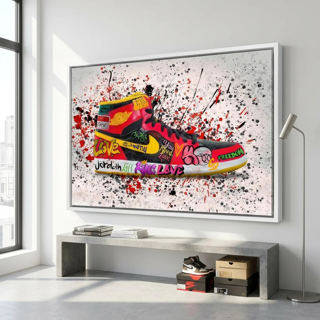Tableau graffiti basket Jordan Freedom moderne
