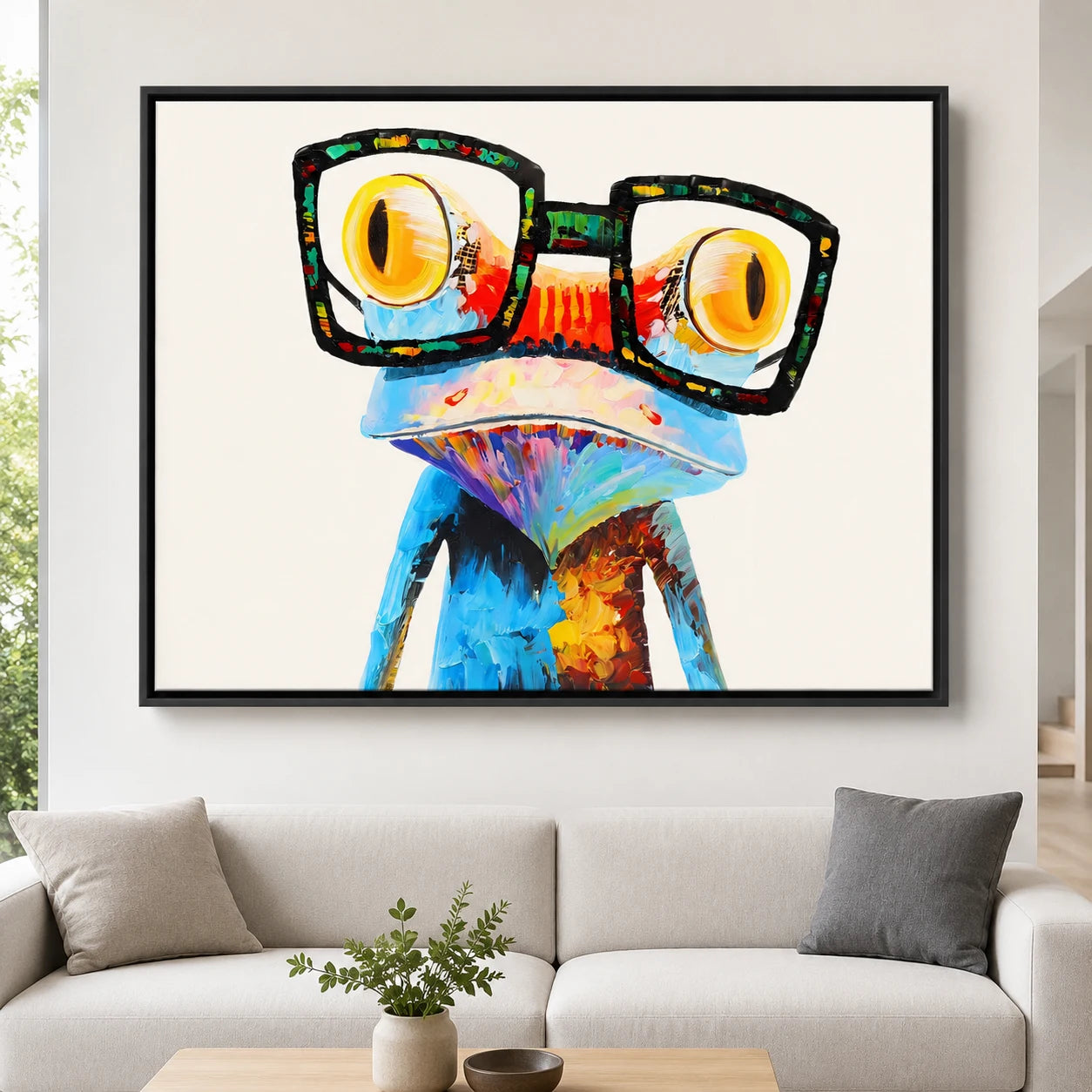 Tableau grenouille design contemporain