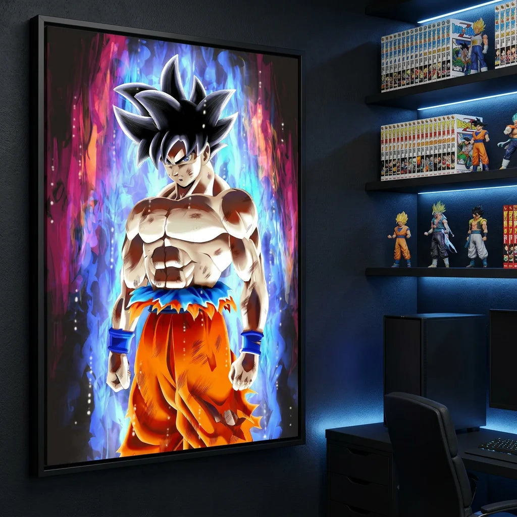 Tableau manga Dragon Ball Goku Painting pour bureau gaming