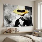 Tableau manga Luffy au chapeau de paille pour déco anime