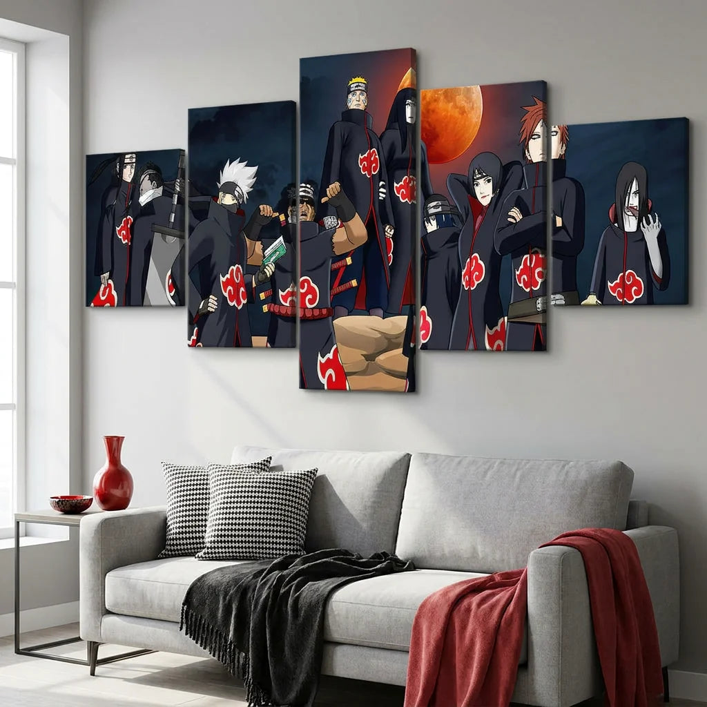 Tableau manga Naruto Akatsuki décoration murale anime