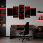 Tableau manga Naruto Akatsuki rouge et noir