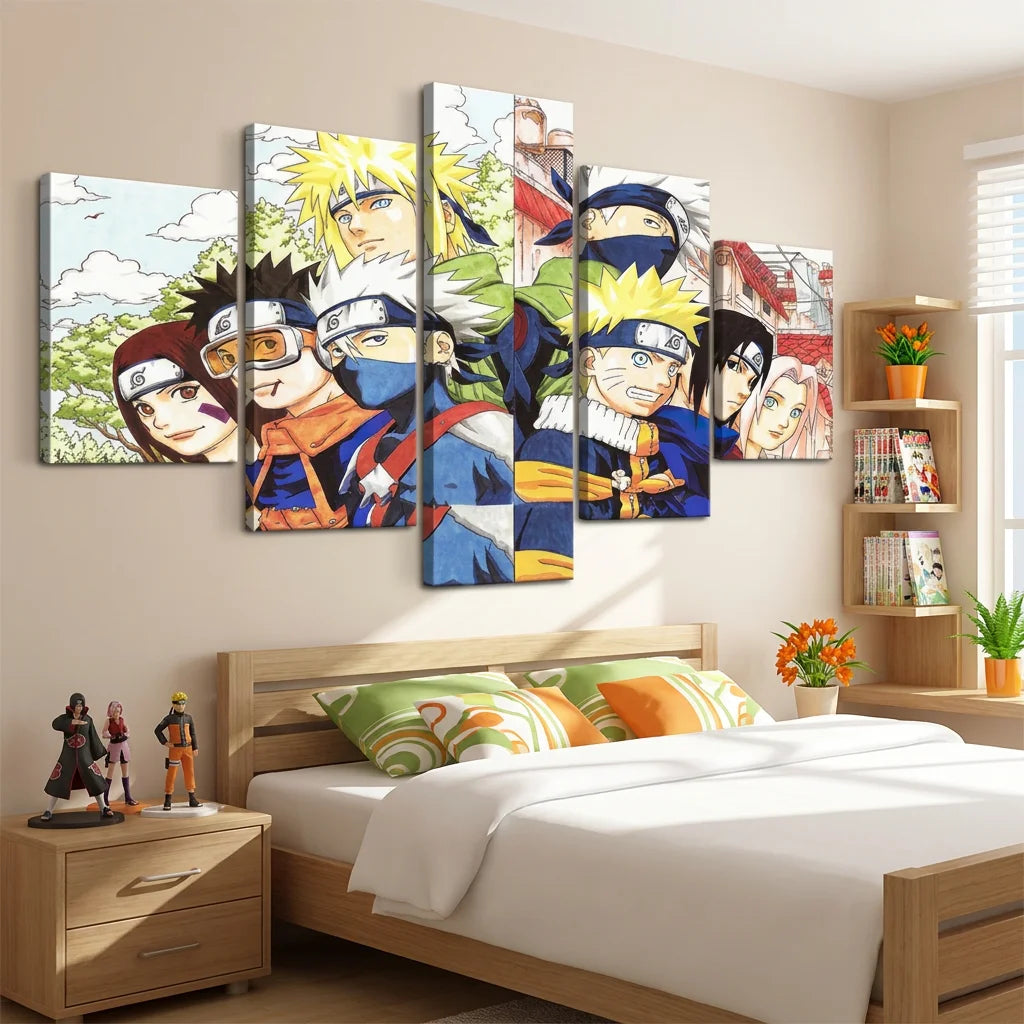 Tableau manga Naruto avec personnages principaux