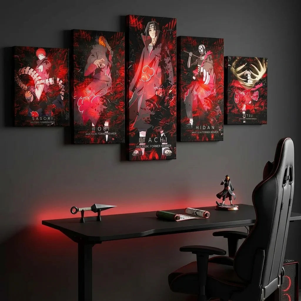 Tableau manga Naruto sombre pour chambre ado