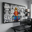 Tableau manga One Piece BD Mosaïque pour chambre geek