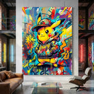 Tableau manga Pikachu ambiance street art
