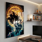 Tableau manga Sangoku enfant avec bâton magique