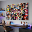 Tableau manga horizontal pour décoration murale geek