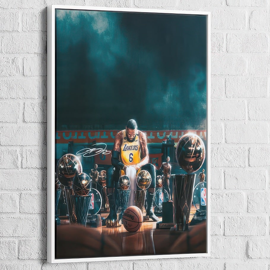 Tableau mural plexiglas joueur de basket célèbre



