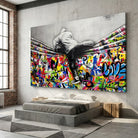 Tableau mural street art avec enfant en hoodie