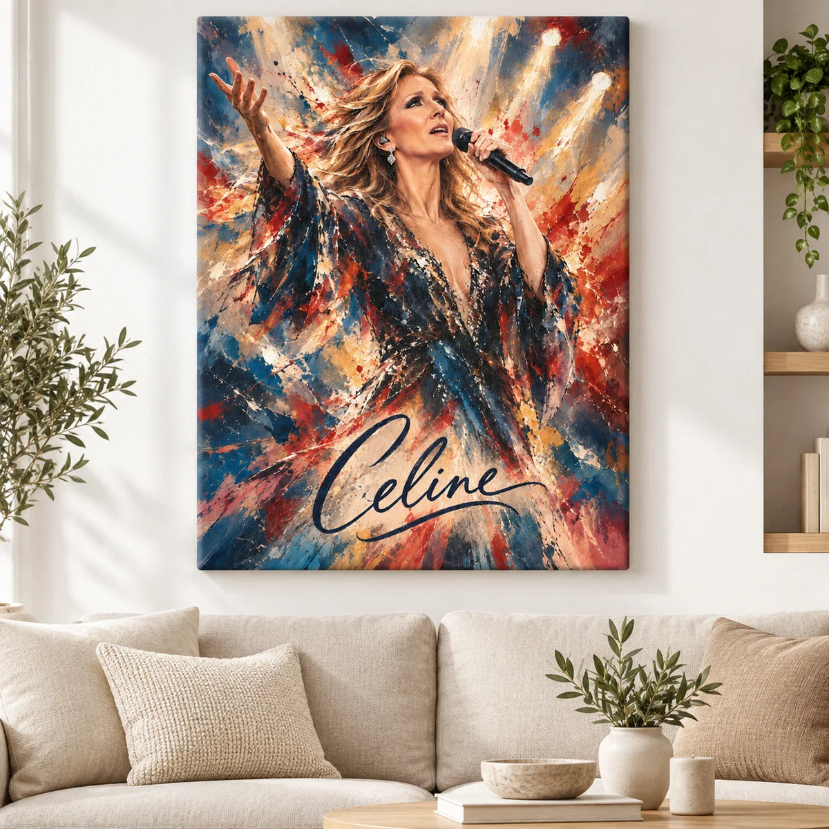 Tableau musical Céline Dion en concert