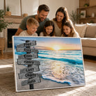 Tableau personnalisé La Mer avec cadre flottant blanc